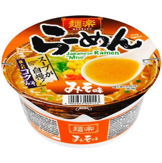 HIKARI MISO MENRAKU <CUP> RAMEN MISO 12/90.9G (BOX)