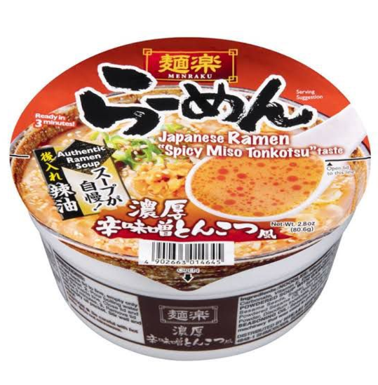 HIKARI MENRAKU<CUP>RAMEN SPICY MISO TONKOTSU TASTE 12/80.6G [1]