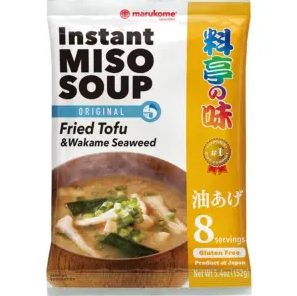 MARUKOME Ryotei no Aji Aburaage Miso Soup 10/150.4g (UNIT)