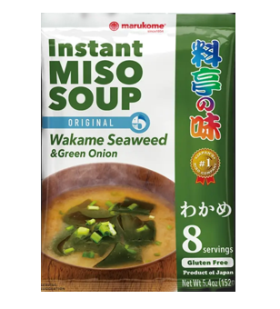 MARUKOME Ryotei no Aji Wakame Miso Soup 10/152.8g (UNIT)