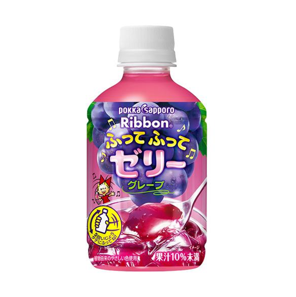 POKKA RIBBON FUTTE JELLY GRAPE 24/295G (BOX)