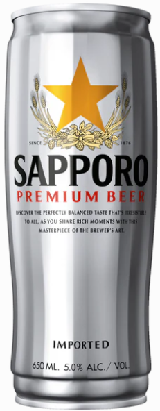 [L-BEE005] SAPPORO BEER SILVER CAN 650MLX12 [1]